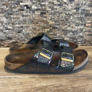 iridescent birkenstocks